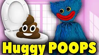 Poppy Playtime POOPING in the TOILET. Huggy Wuggy POOPS in the TOILET. Poppy Playtime Huggy Wuggy