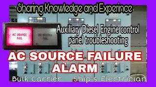 AUXILIARY DIESEL ENGINE POWER SUPPLY FAILURE ALARM. 220vac TO 24vdc CONVERTER. #shipselectrician