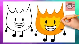 How To Draw Firey from Battle for Dream Island | BFB BFDI | Easy Drawing Tutorial