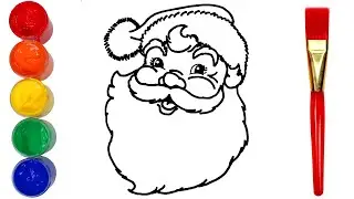 How to Draw Cute Santa 🎅 | Drawing & Coloring #MerryChristmas