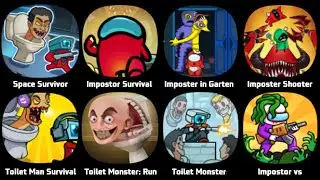 Space Survivor, Impostor Survival, Imposter In Garten, Toilet Man Survival, Toilet Monster Run