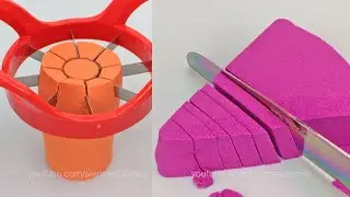 Satisfying Kinetic Sand Crunchy Cutting Sound ASMR