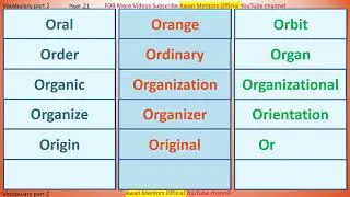 Oxford English Vocabulary words -Learn English words-English words list A to Z 2300+ | Part 2