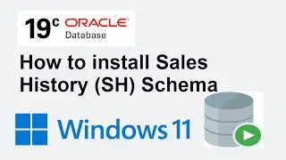 How to install SH schema in Oracle Database 19c running in Windows - Sales History Schema