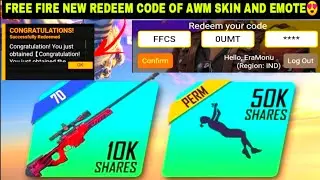 Join The Rampage Party Now Redeem Code|Free Fire Emote Redeem Code|Free Fire Awm Skin Redeem Code