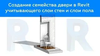 Создание семейства двери в Revit учитывающего слои стен и слои пола