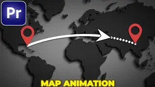 MAP LINE ANIMATION in Premiere Pro | Animated Travel Map