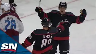 Martin Necas Explodes For A First Period Natural Hat Trick