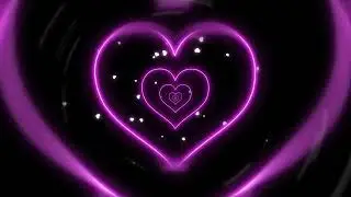 Heart Tunnel 💖 Pink Heart Background | Led lights Neon Heart Background Video Loop [6 Hours]