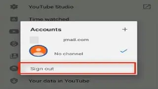 How to sign out YouTube App from mobile