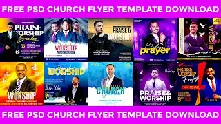 free psd church flyer photoshop template 2023 | free psd church flyer template tutorial