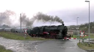 Eisenach- Meiningen: Fotogüterzug mit 58 1111 in Thüringen unterwegs