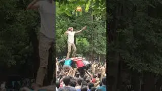 JNU  मटकी तोड़ प्रतियोगिता का शानदार आयोजन।