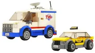 Lego City 60233  Donut shop opening - taxi & tv van