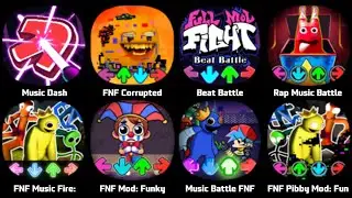 FNF Pibby Annoying Orange, FNF Sliced, FNF Rainbow Friends, FNF Hazbin Hotel, FNF Giraffe BF&GF