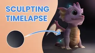 Sculpting baby dragon - Zbrush