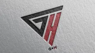 GH Monogram Logo Design #shorts #illustrator