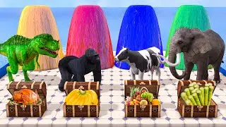 Choose the Right Mystery Box with Elephant Mammoth Gorilla Cow Max Level Long Legs Squeeze