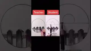 Teacher vs Student drawing challenge #drawing #art #14