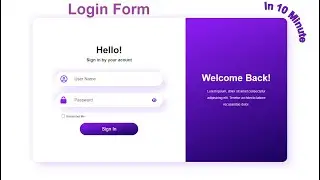 How To Create Login Form Using HTML and CSS | Make Sign In Form Design