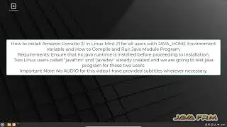 How to install Amazon Corretto 21 in Linux Mint 21 with JAVA_HOME Environment Variable