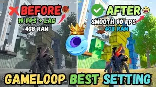 2.8 Update Gameloop Lag Fix 4 Gb Ram | PUBG Mobile Emulator Best Setting For Low End Pc |Boost Fps.