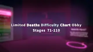 Limited Deaths Difficulty Chart Obby: Stages 71-110 (mobile)