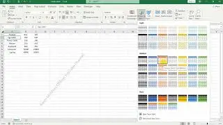 How to create Table in excel