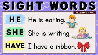 LETS READ! | SIGHT WORDS SENTENCES | HE, SHE, HAVE | PRACTICE READING ENGLISH | TEACHING MAMA