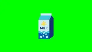 Green Screen Animated Milk in a Carton #milk #greenscreen