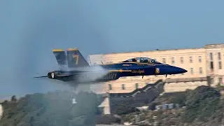 BLUE ANGELS  HIGH ENERGY DISPLAY OVER SAN FRANCISCO’S ICONIC LANDMARKS - FLEET WEEK 2024 - 4K