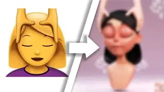 2D to 3D! Sculpting an Emoji 💆from Start to Finish in my Style!