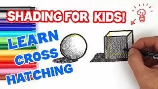 SHADING FOR KIDS! (CROSS HATCHING TECHNIQUE ART LESSON)