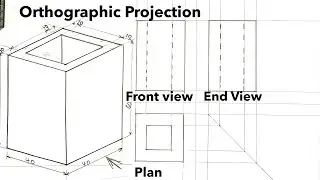 Orthographic Projection || First Angle Projection || Part 5.