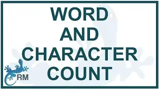 Word and character count in Microsoft Word