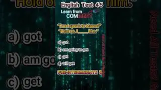 English Pre-Intermediate 5 Test 45      #EnlgishTests #EnglishGrammer