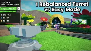 1 Rebalanced Turret vs Easy Mode | Tower Defense Simulator