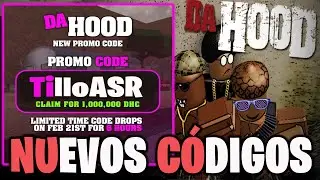 NUEVOS CÓDIGOS de 💸 DA HOOD 💸 activos 👊 MAS DE 1.000.000 DHC / ROBLOX 2023 👊 DINERO GRATIS/ TilloASR