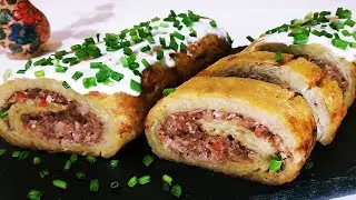 Драники с фаршем -Рулетом. Бюджетно и вкусно!