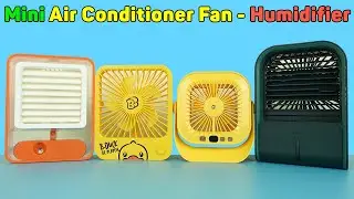 Air Conditioner Fan - Mini Fan With Mist Humidifier, Water Spray And Natural Wind | Unboxing Review