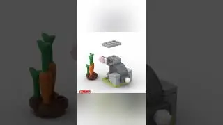 LEGO. 🐰Пасхальный заяц из лего. #shorts #tutorial #lego #bricklady #animals