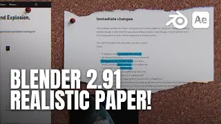 Realistic Paper on a Corkboard in Blender!