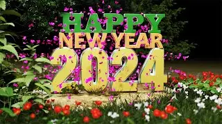 happy new year 2024, beautiful 3d animation, new year celebration.