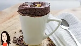 Vegan Cake In a Mug Recipe - Chocolate Peanut Butter!