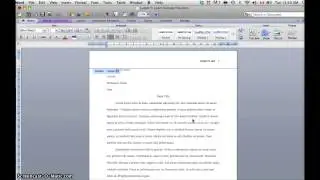 Inserting MLA Headers in Word 2010 (Mac)