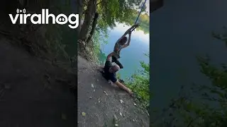 Rope Swing Fails Sends Wrong Person Into Lake || ViralHog