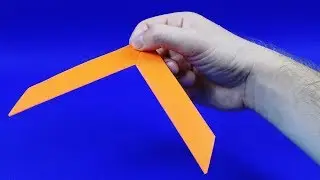 Как сделать бумеранг из бумаги - Летает и возвращается. boomerang of paper