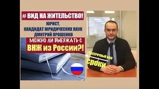 Вид на жительство. Можно ли выезжать с ВНЖ из России? Сроки. ФМС. Гражданство. юрист. адвокат