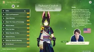 Tighnari New Voice Lines by Zachary Gordon (Eng Sub)