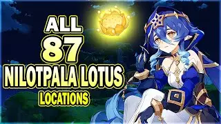 All 87 Nilotpala Lotus Locations - Efficient Farming Route | Layla Material | Genshin Impact